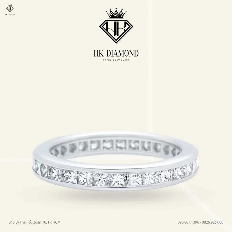 Channel-Set Princess-Cut Diamond Wedding Band