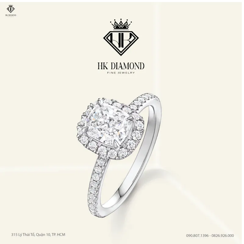 The One Cushion-Cut Diamond Micropavé Engagement Ring