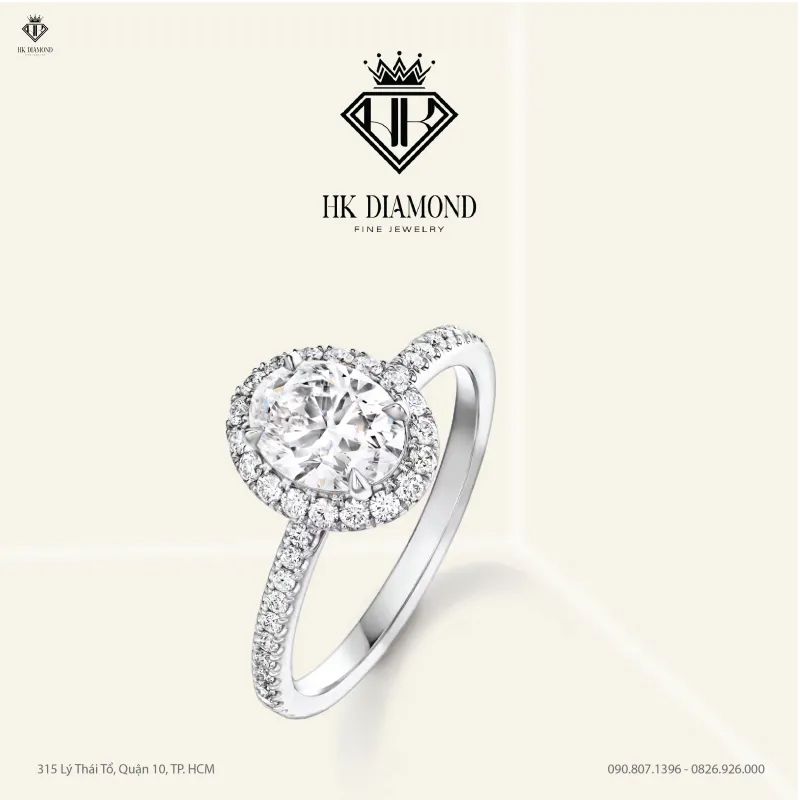 The One Oval-Shaped Diamond Micropavé Engagement Ring