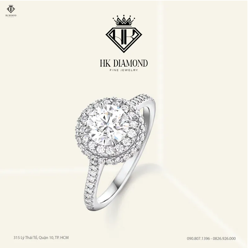 The One Double Halo Micropavé Diamond Engagement Ring