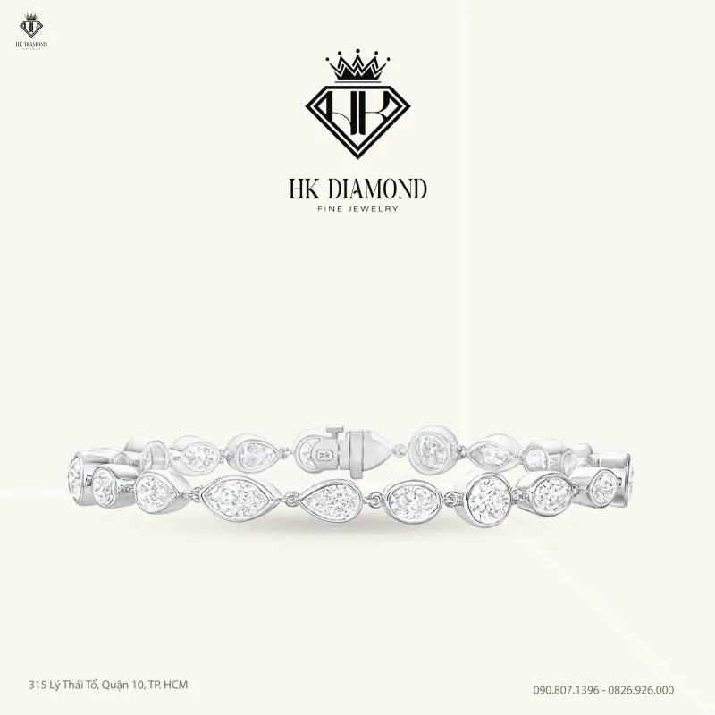 Bezel-Set Diamond Bracelet