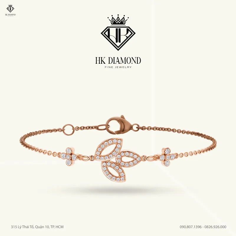 Lily Cluster Diamond Single Motif Bracelet