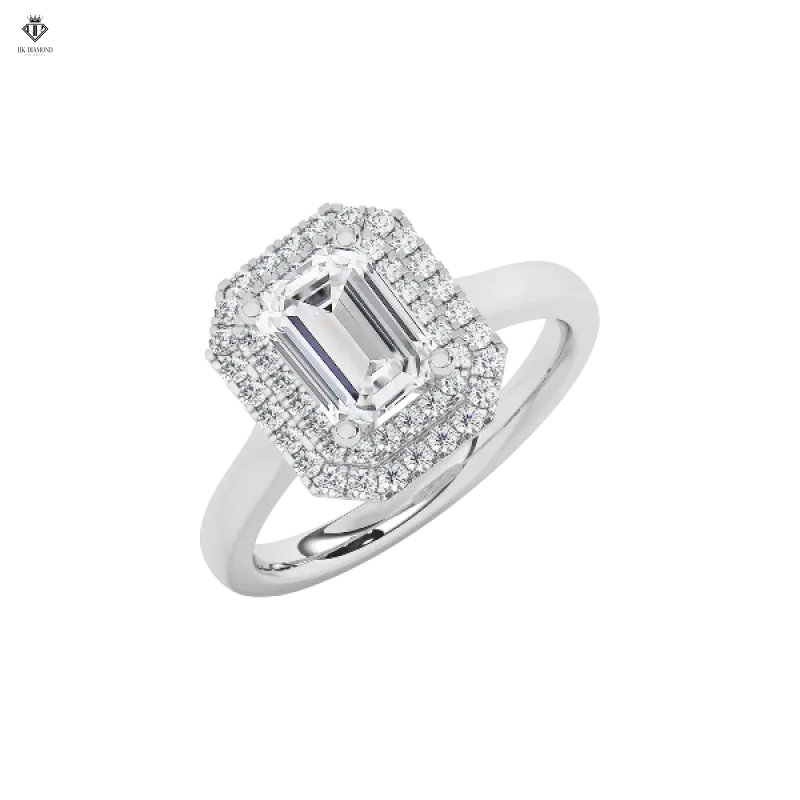 Nhẫn Radiant Double Halo