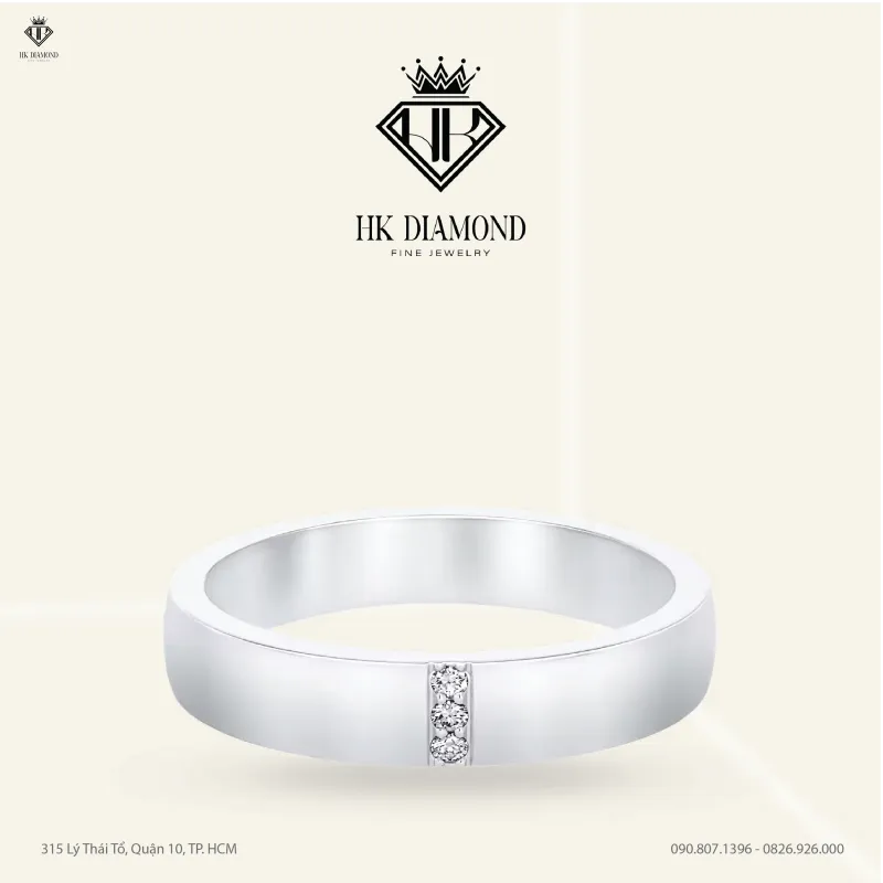 Vertical Diamond Row Wedding Band