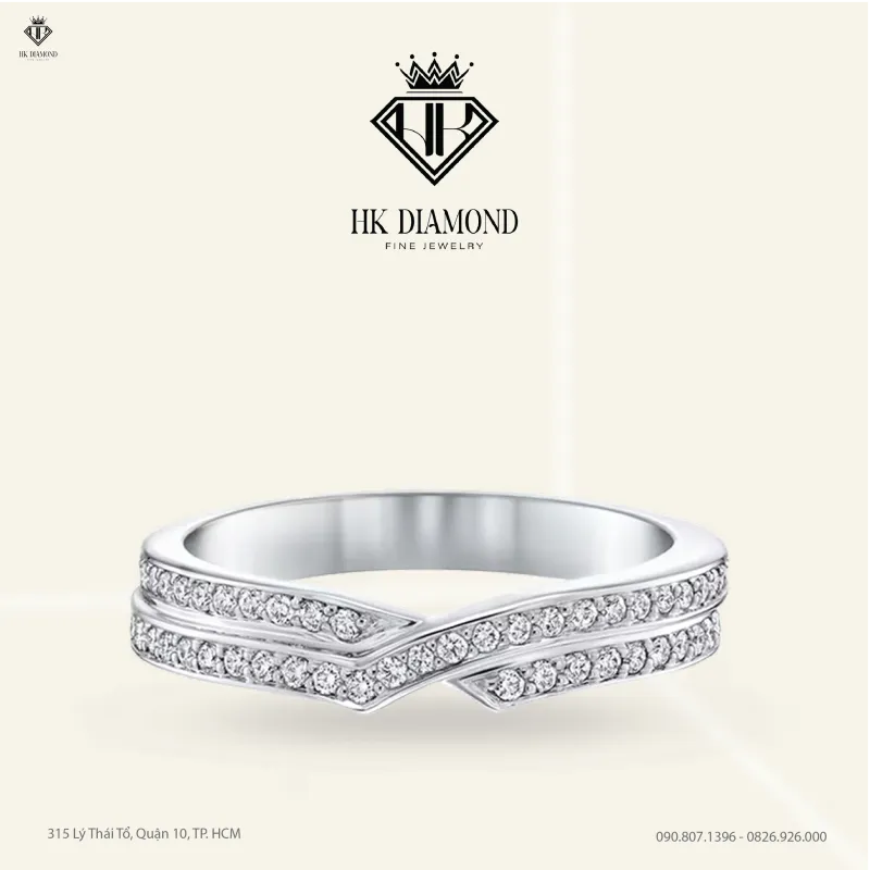 Tryst Two Row Pave Diamond Wedding Band