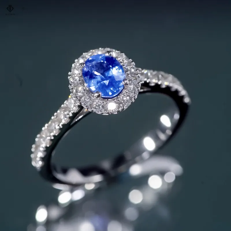 NHẪN KIM CƯƠNG SAPPHIRE HÌNH OVAL