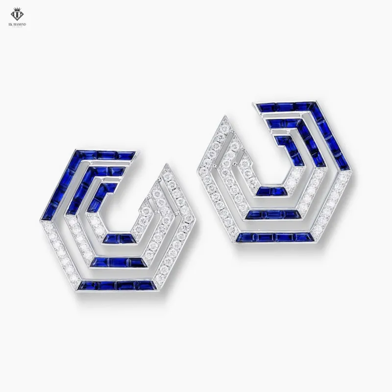 Sapphire Fancy Shape Earring