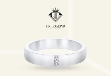 Vertical Diamond Row Wedding Band