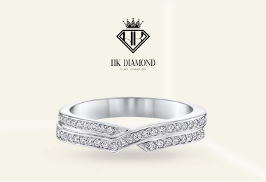 Tryst Two Row Pave Diamond Wedding Band