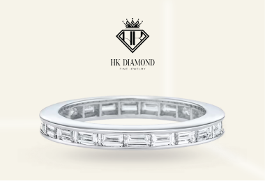 Channel-Set Baguette-Cut Diamond Wedding Band