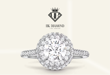 The One Double Halo Micropavé Diamond Engagement Ring