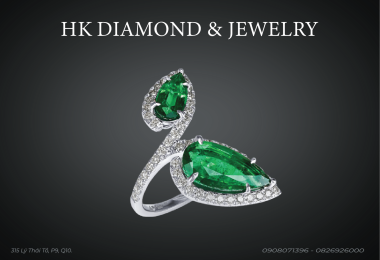 Nhẫn Emerald Dáng Giọt Nước