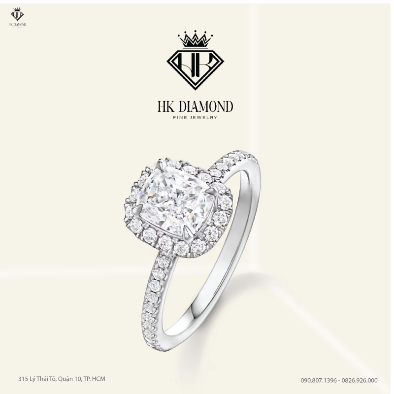 The One Cushion-Cut Diamond Micropavé Engagement Ring