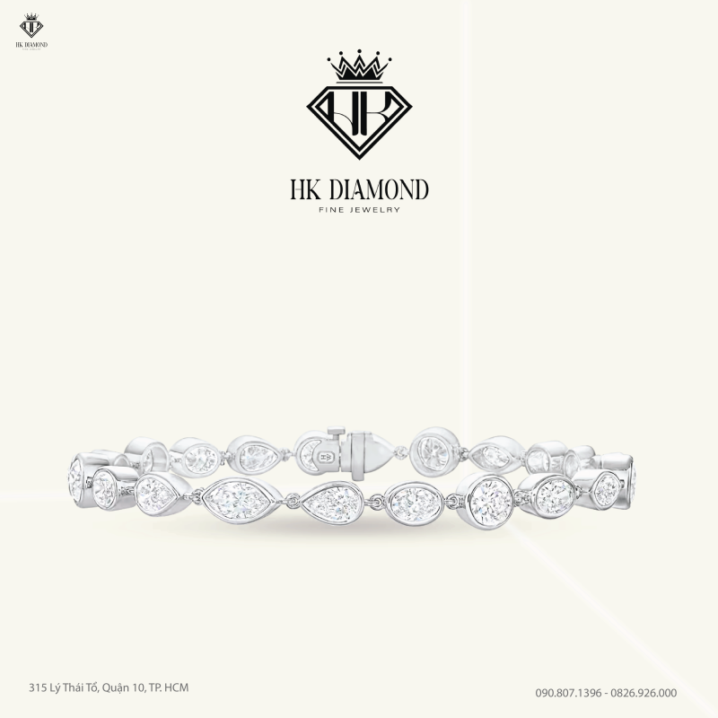 Bezel-Set Diamond Bracelet