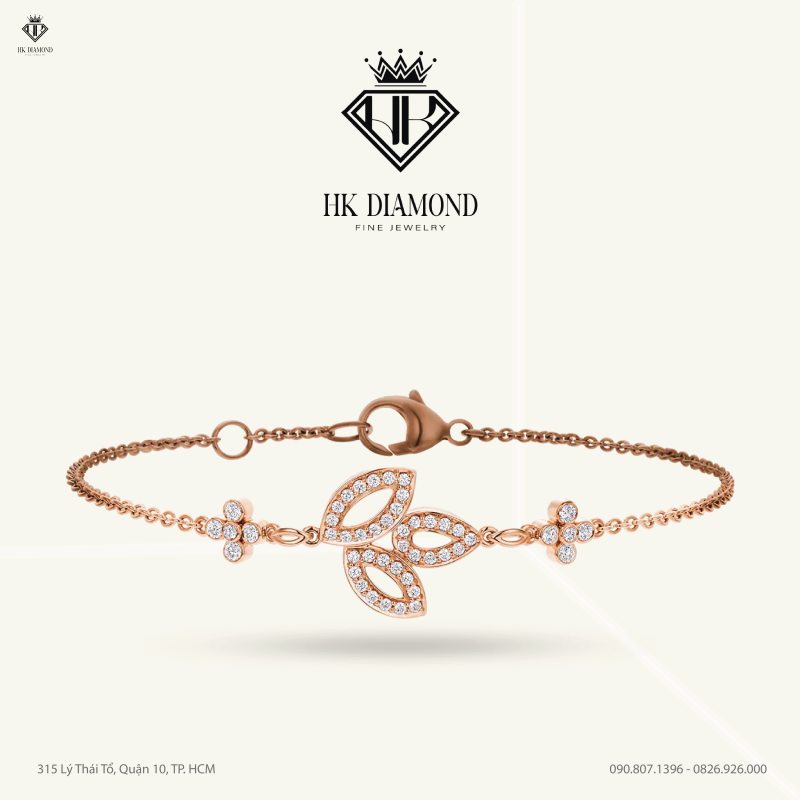 Lily Cluster Diamond Single Motif Bracelet