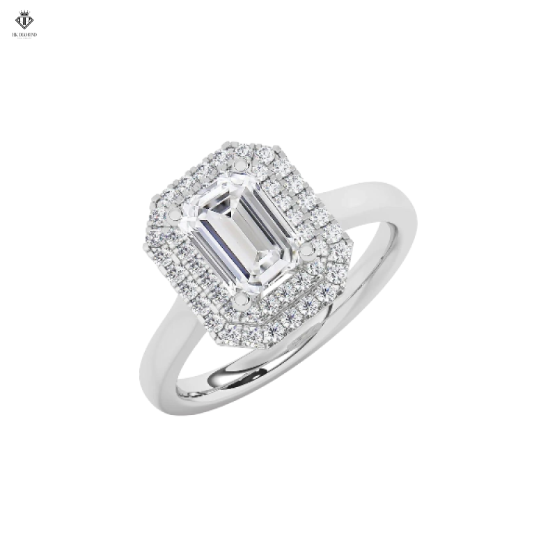 Nhẫn Radiant Double Halo
