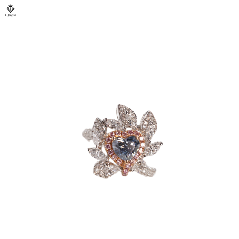 Nhẫn Kim Cương Xanh Hình Trái Tim