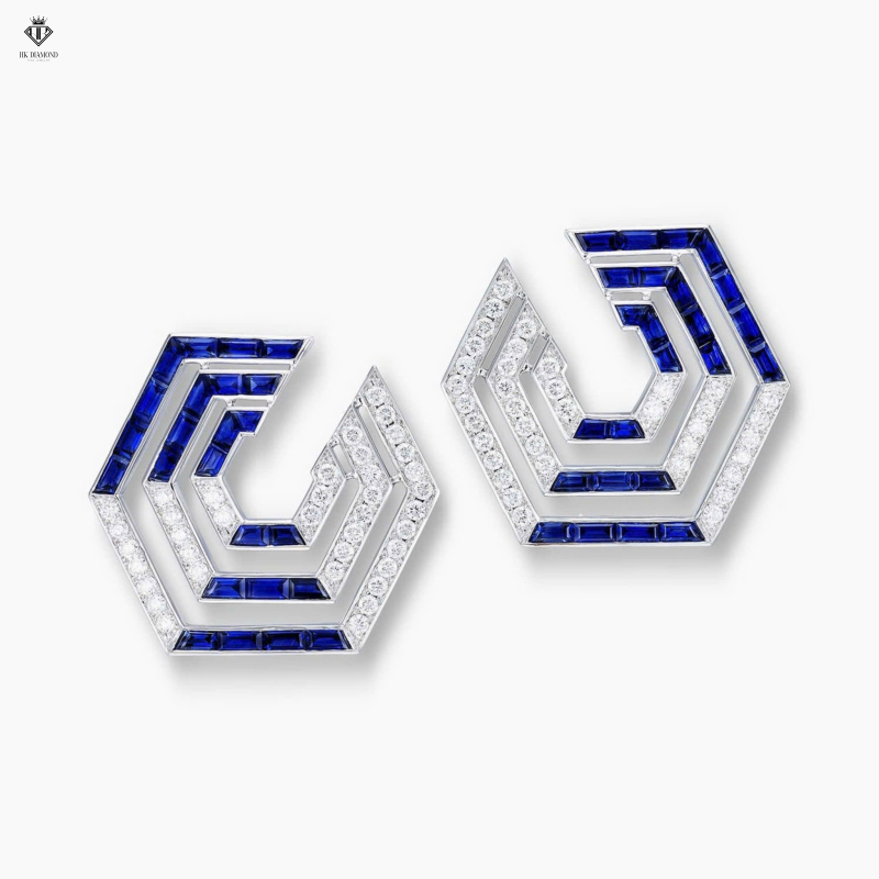 Sapphire Fancy Shape Earring